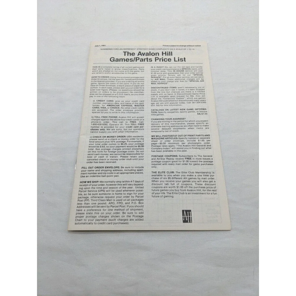 Avalon Hill Down With The King Board Game Complete